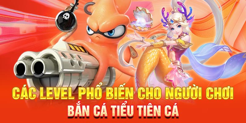 Các level phổ biến cho người chơi Bắn cá tiểu tiên cá